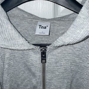 Aritzia waffle zip up